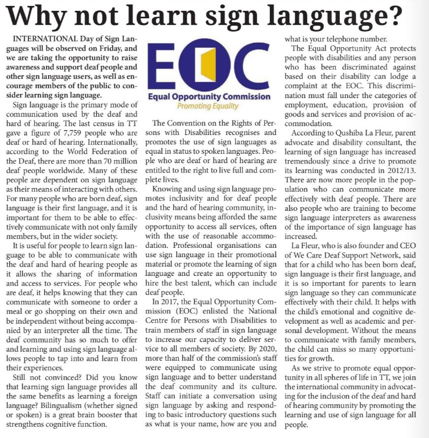 Why not learn sign language?